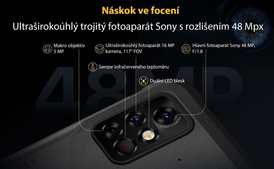 UMIDIGI BISON Pro zadní kamera